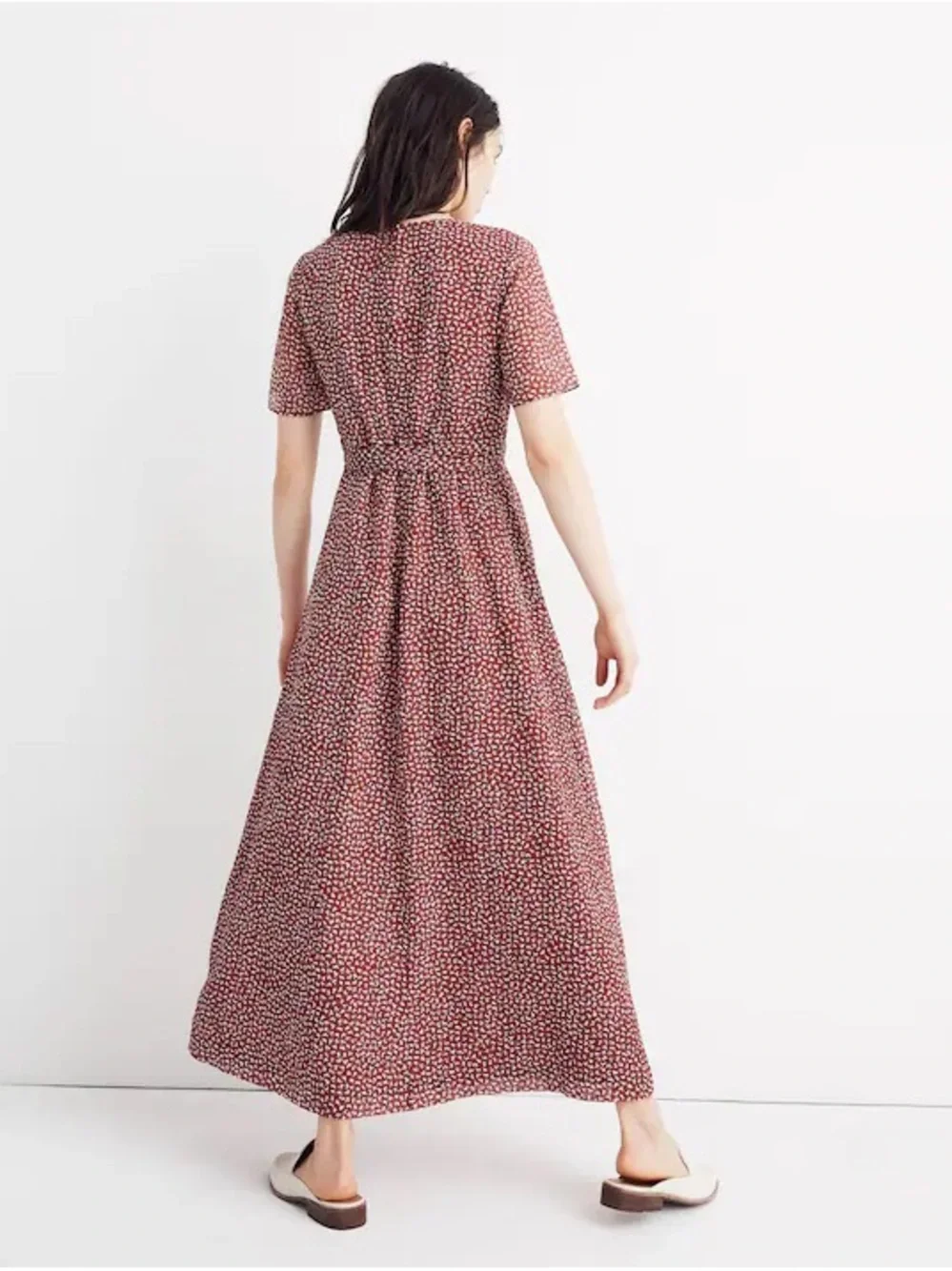Madewell Wrap-Around Maxi Dress in Ditsy Flowers - Picture 3 of 9